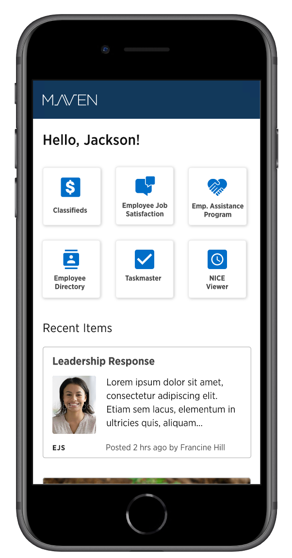 Maven employee services dashboard