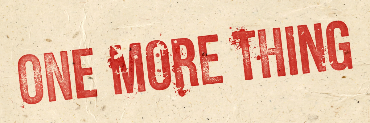 One More Thing Game Logo and Key Art